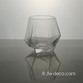 Verres en verre polygonal en verre verres de whisky